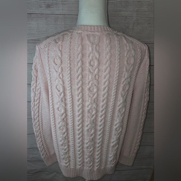 L.L. Bean Cable Knit Sweater Size 1X - Picture 3 of 5